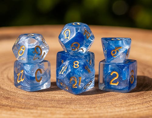 Resin Swirl Dice Set